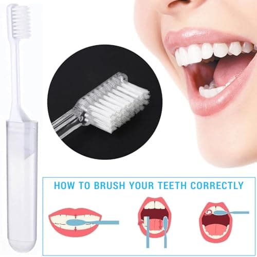 XdealCozyxc 5pcs Travel Toothbrush Set, mini Toothpaste Travel Size — view 6