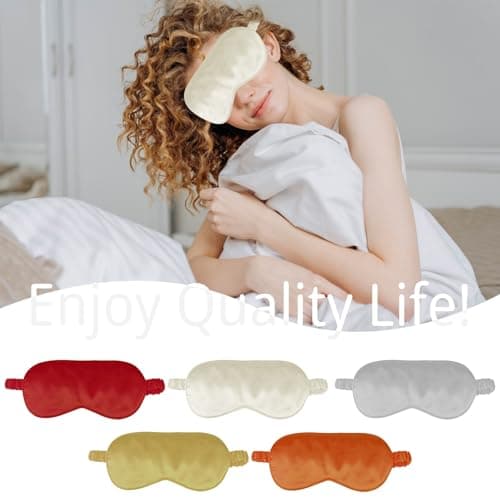 1 Pcs Sleep Mask, Silk Eye Mask, Blindfold, Silk Sleeping Mask for Girls, Women, Men (Silver) — view 5
