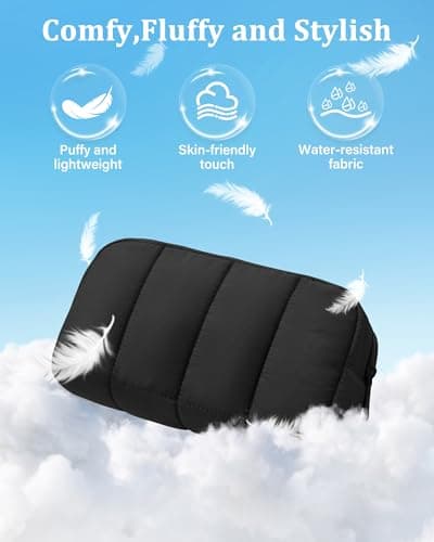 oscaurt Large Makeup Bag Toiletry Bag Set Travel Wash Bag Cosmetic Organiser for Women Waterproof Make Up Case with Compartments Gifts for Women Girls — view 4