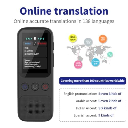 Fiorky Instant Language Translator Device with Voice - Support 138 Languages Instant Offline Language Translator Device with Online Offline Translation for Travel Business — view 5