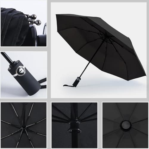 SY Compact Travel Umbrella Automatic Windproof Umbrellas Strong Compact Umbrella for Women Men — view 5