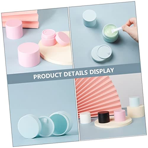 HONMEET 8 Pack 30g Leak-proof Plastic Cream Jars, Refillable Cosmetic Containers for Body Lotion and Moisturisers, Portable Travel Pots for Business Trips and Camping — view 3