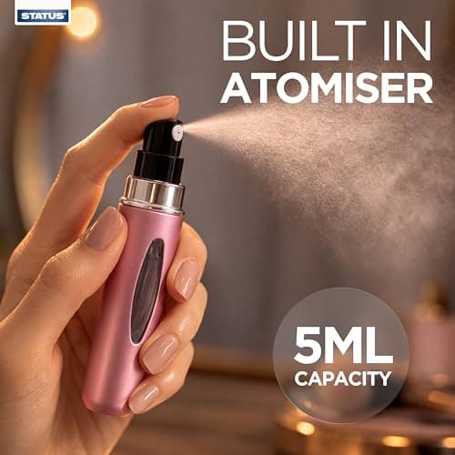 Status 5ml Refillable Perfume Atomiser Spray Bottles, 2 Pack — view 3