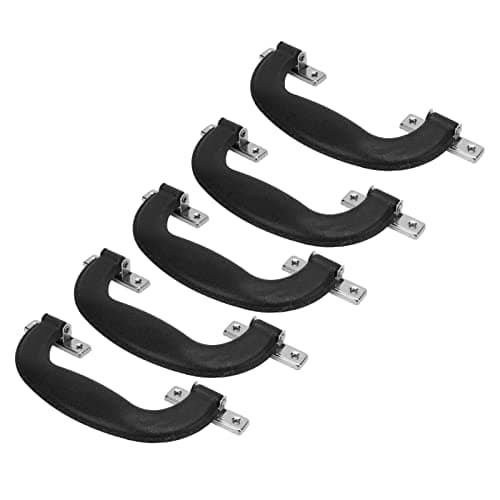 5 Pack Vintage Luggage Handles Sturdy Iron Plastic Ergonomic Replacement Pulls with Screws for Suitcases Tool Boxes Cabinets — view 4