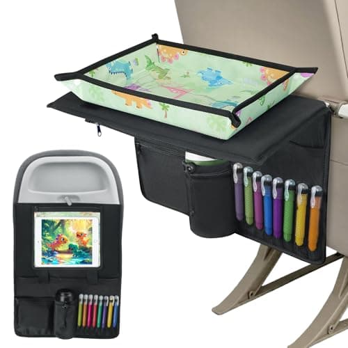 Airplane Tray Table Cover, Kids Travel Tray Table Cover for Car, Green