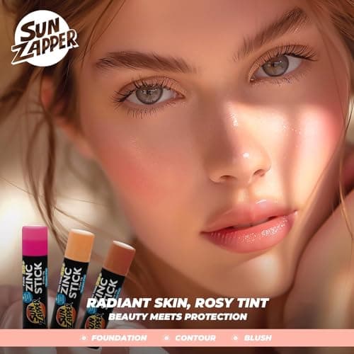 Sun Zapper Beauty Pack - Light Skin Tone, Dark Skin Tone, Pink (3 Pack) - SPF 50+ Zinc Oxide Sunscreen Sticks — view 6