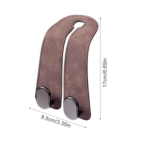 Purse Hook for Car | Double Metal Universal PU Leather Organizer - Car Headrest Hook,for Travel Road Daily Driving Summer Camping Commute Picnic Vacation Business Holiday — view 5