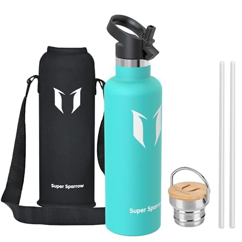 Sparrow Insulated Water Bottle with Straw - Metal Water Bottles 1L