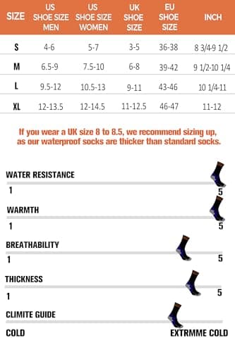 WRAP ME Waterproof Hiking Socks for Men & Women, Thick Merino Wool Lined — view 6