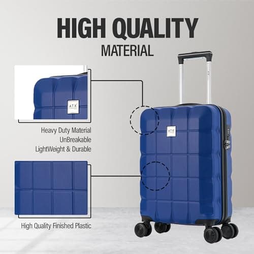 ATX Luggage 55x36x20cm Cabin Suitcase Super Lightweight Small Suitcase Approved for 100+ Airlines Including EasyJet, Ryanair, British Airways & Virgin Atlantic (Midnight Blue, 21Inches, 33Liter) — view 6