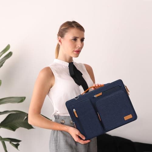 MOSISO Laptop Case 16 inch, 15.6 inch Laptop Bag Men Women, Navy Blue — view 2