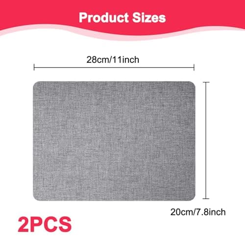 2 Pcs Grey Canvas Repair Patch, 20X28cm Self-Adhesive Canvas Repair Patches for Sofs & Tents, Waterproof Fabric Repair Kit, Adhesive Fabric Repair Patches for Sofas Tents Furniture Car Seats — view 2