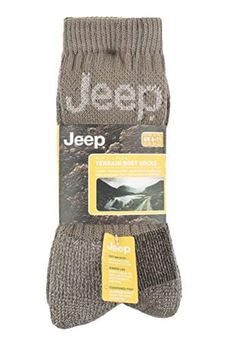 Jeep Men's Luxury Terrain Cotton Boot Socks 3 Pair Pack Khaki/Sand 6-11 — view 4