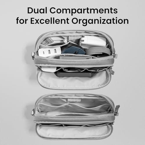 tomtoc Electronic Organizer Travel Case, Dual Compartment Tech Organization — view 2
