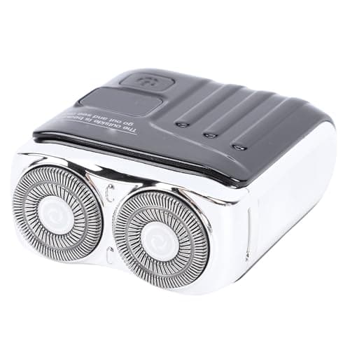 Omquot Pocket Size Electric Trimmer Efficient Dual Head Trimmer for Travel and Daily Use White Lithium Battery (Black)