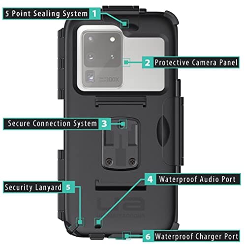 Ultimateaddons Motorcycle Crossbar 8-16mm Mount with Waterproof IPX5 Case for XXL Universal Phones - Dustproof and Shockproof Cover - 168 x 70mm — view 3