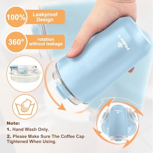 Philorn Coffee Cup, 13 oz/380 ml Insulated Travel Mug — view 6