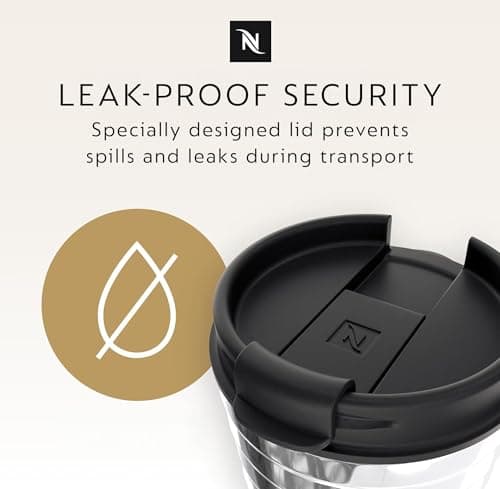 Nespresso Touch Thermal Travel Mug, 345ml, Stainless Steel, Hot & Cold Drinks, Leak-Proof — view 5