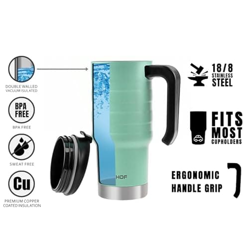 HAUSHOF 700 ML Stainless Steel Vacuum Insulated Travel Mug — view 3