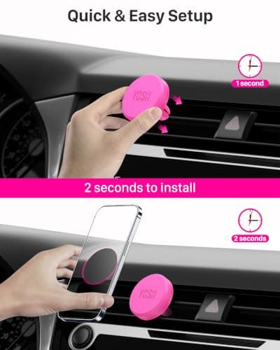 YOSH Magnetic Phone Holder for Car Air Vent, Phone Magnet, Car Accessories — view 5
