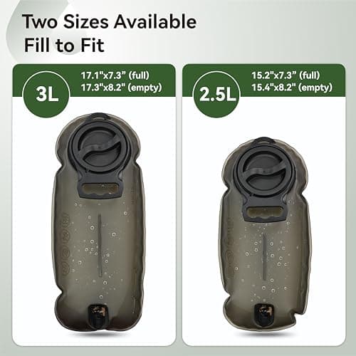 MARCHWAY 2L/2.5L/3L TPU Hydration Bladder, Ultra Durable Water Reservoir Bag with Insulated Tube for Hydration Pack for Cycling, Hiking, Running, Climbing, Biking (3L Grey 100oz) — view 6