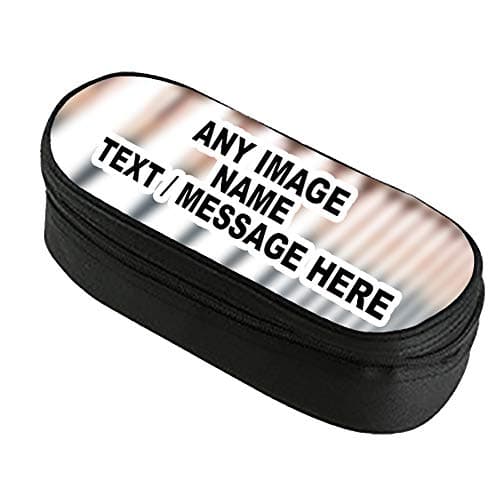 Personalised with Your own Text Image Message Logo Promote Your Business Make-Up Bag/Stationery Bag Gift for Kids Back to School Pencil Case Salon Travel Accessories — view 2