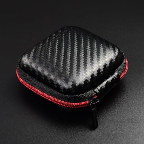Lerpwige Water Resistant Carbon Fibers Travel Pouches Zippers Bag Square Headsets Storage Case for Electronics Accessories Waterproof Storage Bag — view 5