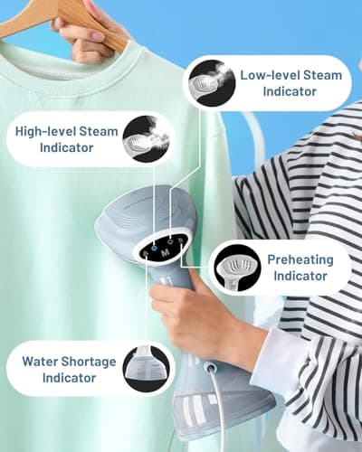 BEAUTURAL Portable Garment Steamer with 2 Steam Settings, 330ml Tank — view 3