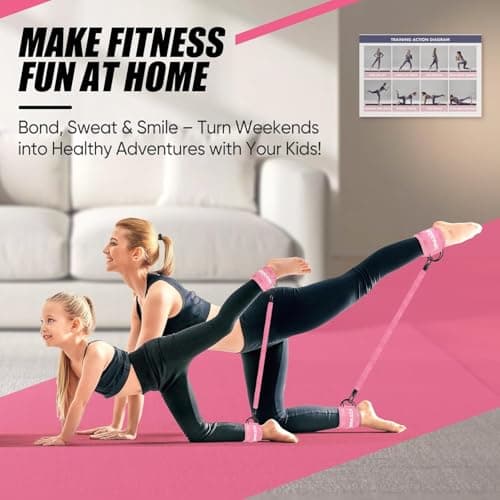 KUZARO Resistance Bands with Ankle Straps, Glute and Leg Workout for Women — view 5