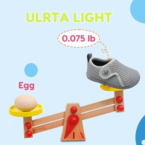 JIASUQI Baby Shoes Boys Girls Breathable First Walking Shoes Infant Soft Sneakers Crib Shoes Lightweight Slip On Shoes(Grey,12-18 Months) — view 6