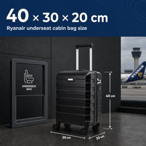 RMW Suitcase Ryanair Underseat Cabin Bag 40x30x20cm with Removable Wheels — view 5