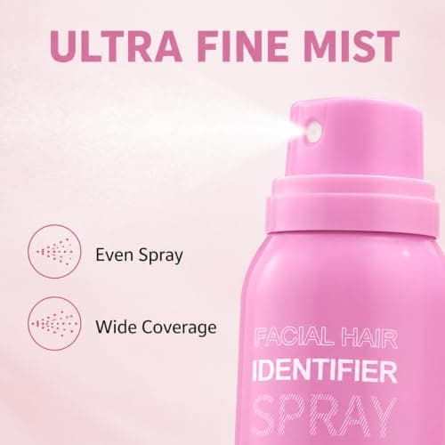 Facial Hair Visibility Mist and Razor Set, 100ml Face-Shaving Prep Spray with 4 Pink Face Razors – Lightweight Fine Hair Guide for At-Home Grooming — view 6