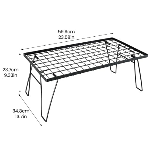 SUNNYNEST Folding Camping Table 60x35x34cm Portable Picnic Side Table — view 3