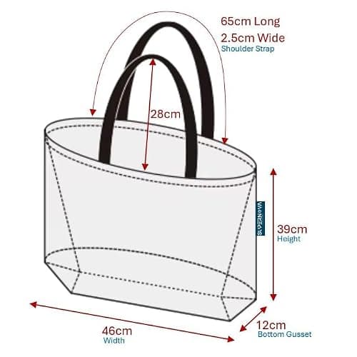 SUPERNOVA Lifestyle Premium 10oz (340gsm) 100% Natural Unbleached Cotton Canvas Tote Bag Super Strong Reusable Grocery Shopping Bag, Ideal for Painting, Embroidery, Printing (Gusseted Bottom) — view 6