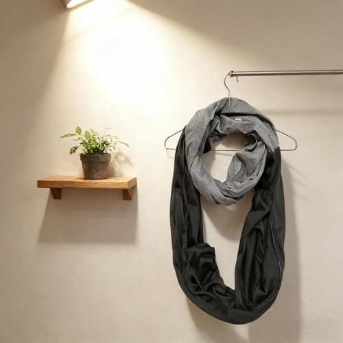 Winter Infinity Scarf for Women Two Color Contrast Neck Warmer — view 3