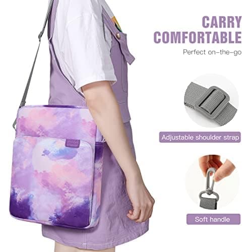 TiMOVO 9-11" Tablet Sleeve Bag Carrying Case with Strap, Watercolor Purple — view 5