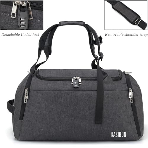 42L Waterproof Gym Bag with Shoes Compartment, Weekend Bag with Wet Pocket — view 5