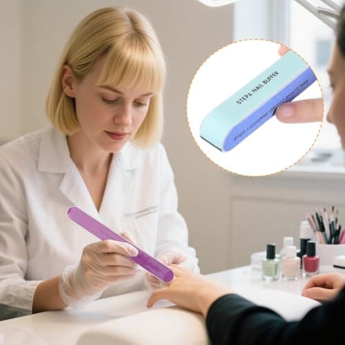 UEKPDM Nail File & Buffer, 7-Step Foam Block, 6 Pack, Assorted — view 5
