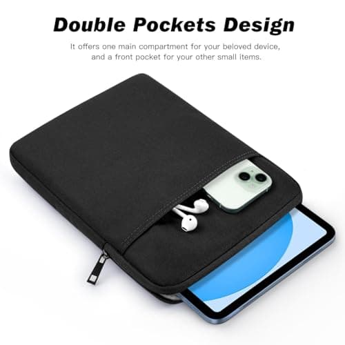 Dadanism 9-11 Inch Tablet Sleeve Bag Padded Carrying Case, Black — view 4
