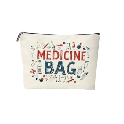 Medicine Bag,Portable Medicine Pouch Travel Essentials Pill Bag with Zipper