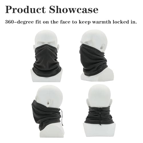 KEYRI 2 Pieces Neck Warmer Snood Scarf Face Mask — view 6