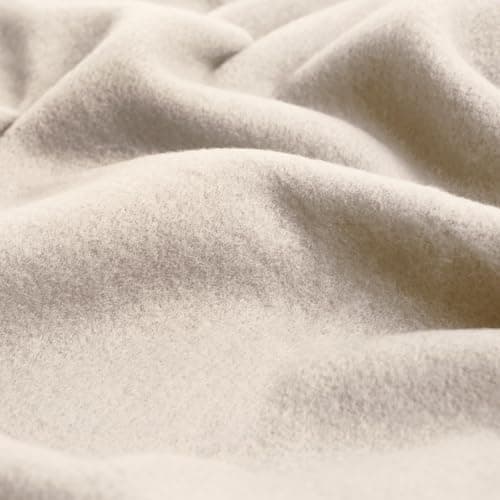 Dreamscene 10 x Plain Fleece Blankets Wholesale, Soft Cosy Warm Throws for Sofas Bed Couch Settee Blanket Multipack Joblot Travel Garden Blanket Single Bed Throw, Natural - 120 x 150cm — view 3