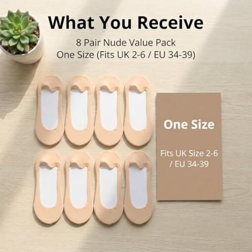 8 Pairs No Show Socks for Women, Invisible Socks for Ballet Trainer Flats — view 2