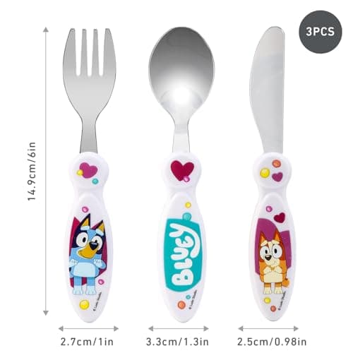 Bluey Kids 3 Piece Cutlery Set – Includes Knife, Fork and Spoon — view 2