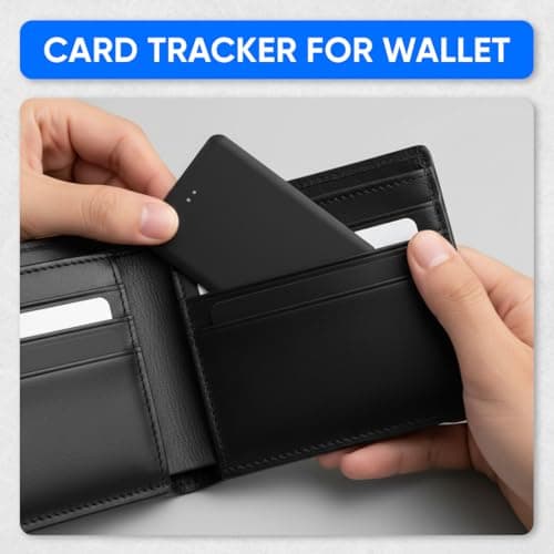 ReFind Wallet Tracker Card (IOS Only) - Rechargeable Wallet Tracker AirTag Alternative for Bags, Luggage, Suitcases and Purses. Slim and Durable GPS tracker Compatible with Apple Find My App — view 5