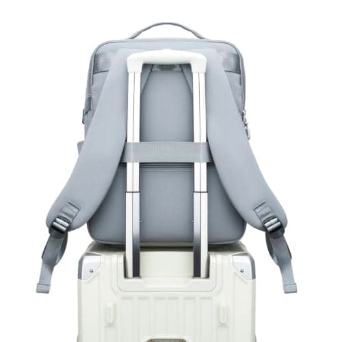 Voyana Travel Backpack, Cabin Bag, 40x30x20cm, fits 15.6 Inch Laptop, Ryanair, Wizz Air and other european carriers Compliant. Multiple pockets (Grey) — view 3
