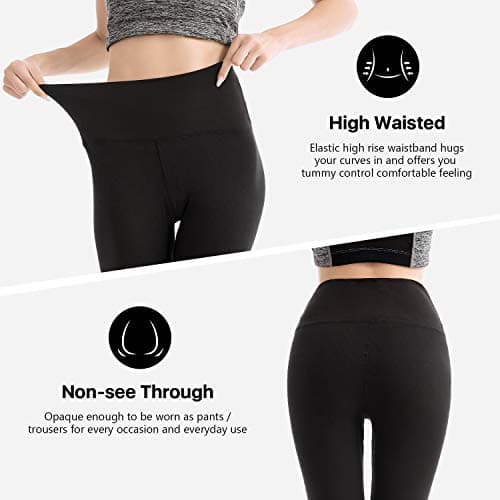 SINOPHANT High Waisted Leggings for Women Workout Gym Yoga Light Blue L-XL — view 3