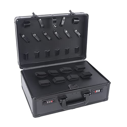 Hairdressing Bag with Combination Lock - Barber Carry Case for Hair Trimmers, Scissors & Hairdressing Supplies | Storage Bag (Black, 40 x 40 x 18 cm) — view 2
