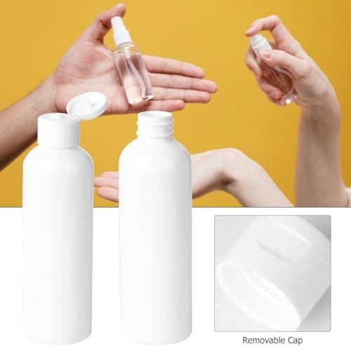Abaodam 5 Pack White Cosmetic Refill Bottles 200ml Plastic — view 2