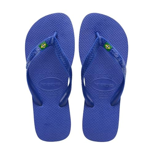 Havaianas Top Brasil Unisex Adults Flip Flop, Marine Blue, 8 UK